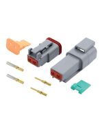 Deutsch DT2-4 2 Way Connector Kit with Gold Contacts