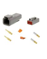 Deutsch DTP Series 2 Pole Connector Kit - Gold Contacts